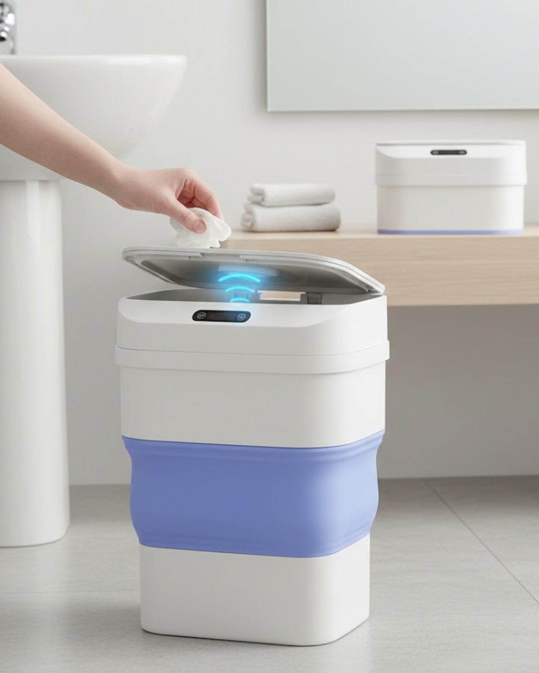 SmartBin Fold: Bote de Basura Inteligente y Plegable con Sensor Proximidad - Imagen 2