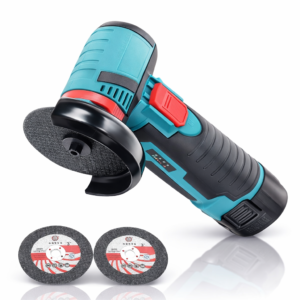 Mini amoladora angular con 2 discos de corte